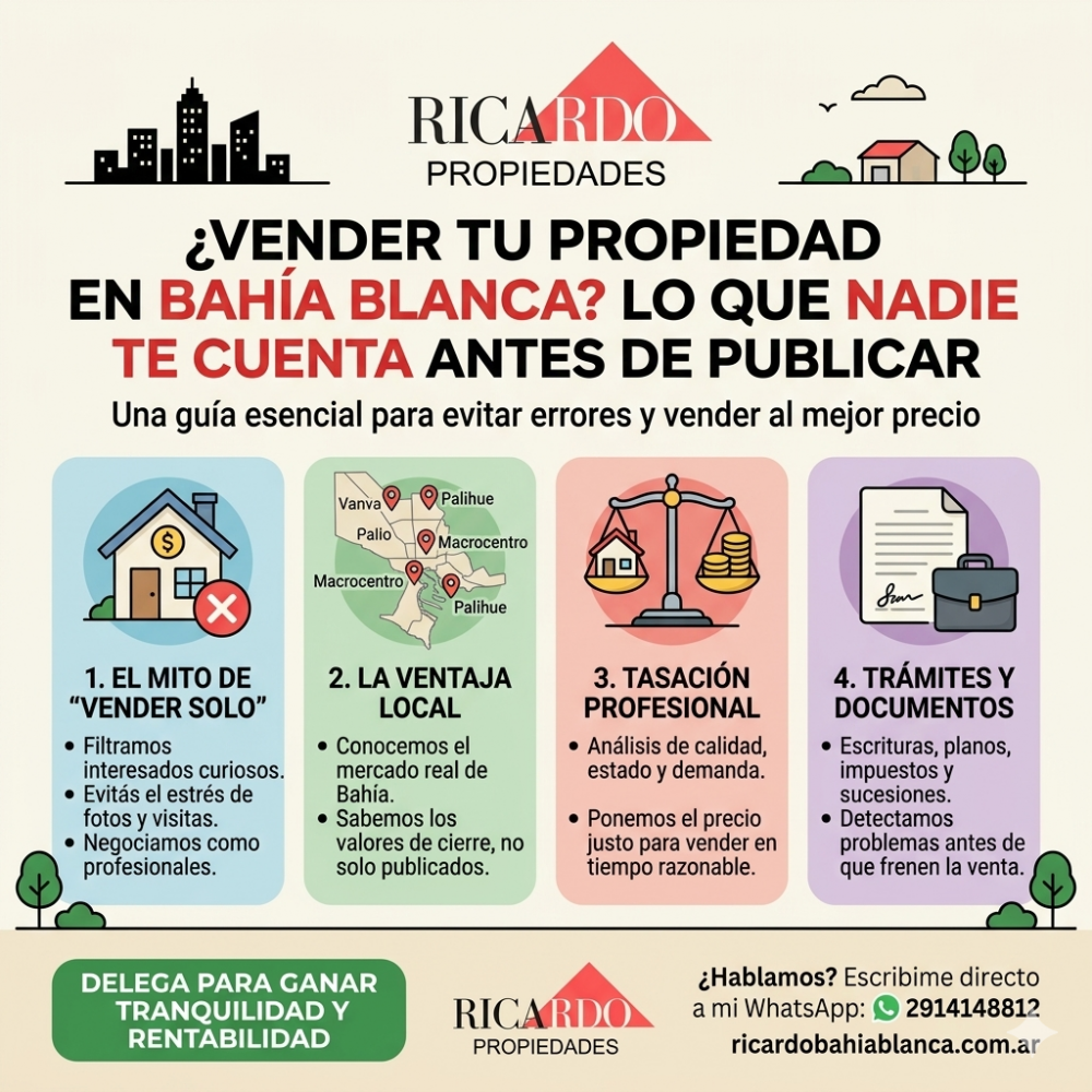 ¿Pensás vender tu propiedad en Bahía Blanca? Lo que nadie te cuenta antes de publicar