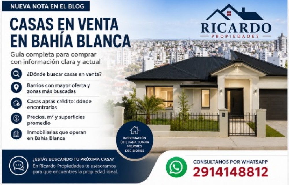 Casas en venta en Bahía Blanca: dónde buscar, barrios, precios e inmobiliarias
