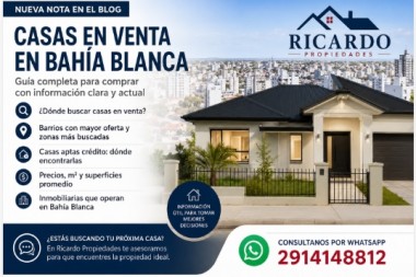 Casas en venta en Bahía Blanca: dónde buscar, barrios, precios e inmobiliarias